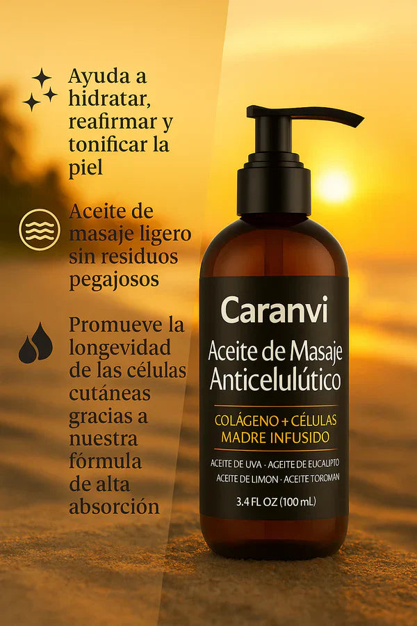 Aceite reafirmante anticelulítico para mujeres.