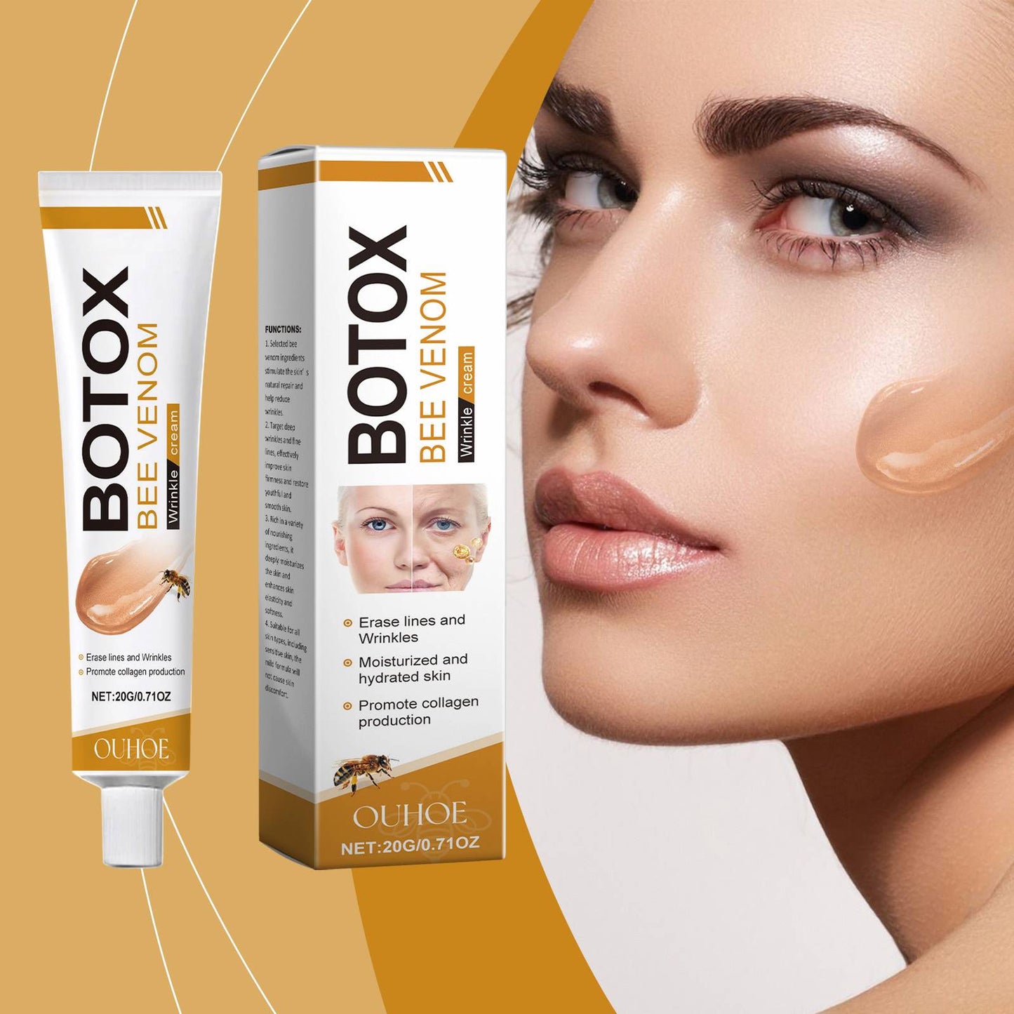 Crema BioAqua Anti-Arrugas Botox Natural con Veneno de Abeja đ⨠â Ouhoeâ˘