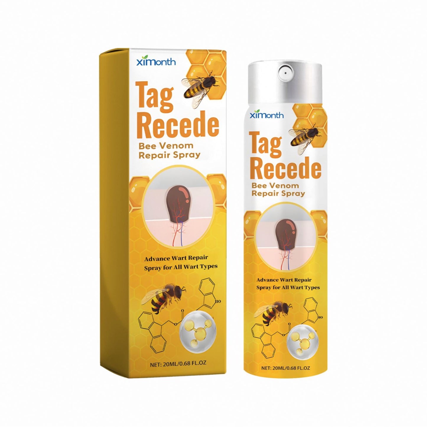 Eliminador de verrugas con veneno de abejas | Tag Recede™