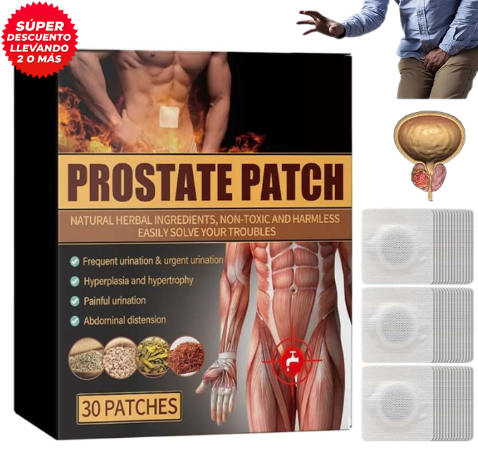 Parches naturales para la próstata Prostate Patch™ (30 parches por caja)