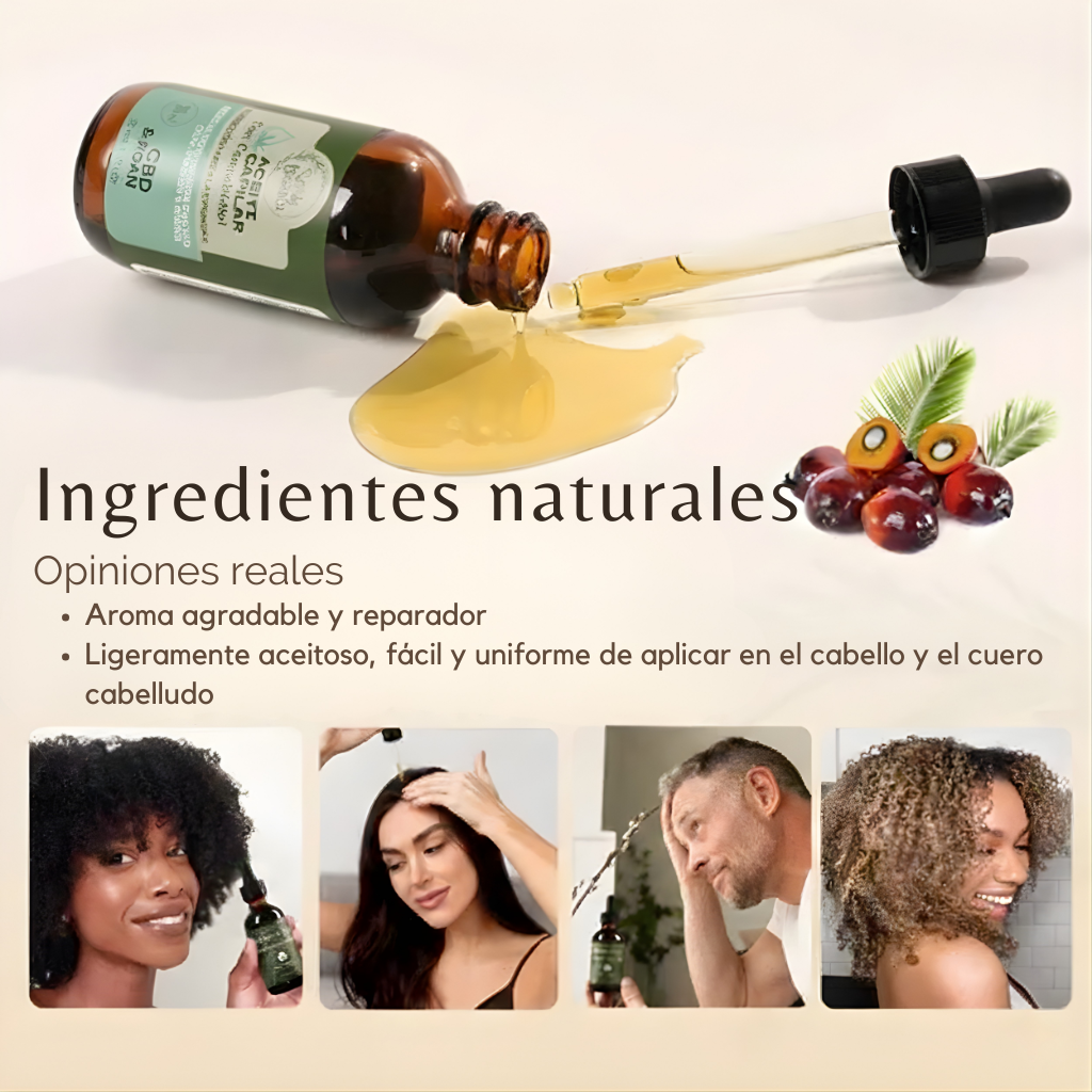 ACEITE CAPILAR Repara el cabello. Revela un brillo duradero desde la raíz hasta las puntas.