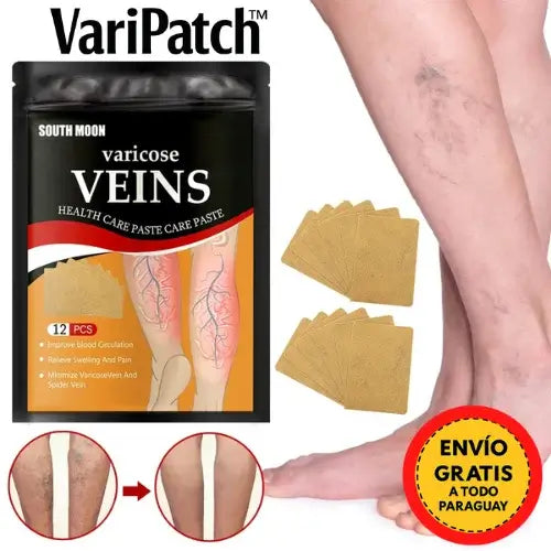 Parche para alivio natural de várices y arañitas VariPatch™ (pack de 12 parches)